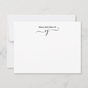 Carte De Correspondance Papier personnel minimaliste blanc moderne