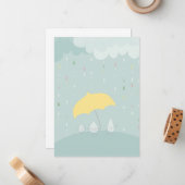 Carte De Correspondance Papier Rainy Day (Devant/Arrière en situation)