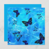 Carte De Correspondance Papillon bleu (Devant / Derrière)