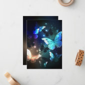 Carte De Correspondance Papillon de nuit (Devant/Arrière en situation)