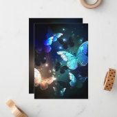 Carte De Correspondance Papillon de nuit (Devant/Arrière en situation)