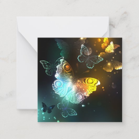 Carte De Correspondance Papillon lumineux et papillons de nuit (Devant)