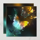 Carte De Correspondance Papillon lumineux et papillons de nuit (Devant / Derrière)