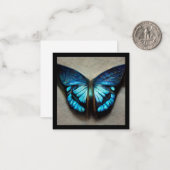 Carte De Correspondance Papillon morpho bleu (Devant/Arrière en situation)