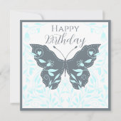 Carte De Correspondance Papillon Whimsical Joyeux anniversaire (Devant)