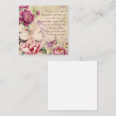 Carte De Correspondance Papillons (Devant / Derrière)