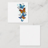 Carte De Correspondance Papillons volants Morpho et Monarch (Devant / Derrière)