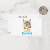 Carte De Correspondance Pâque Joyeuse Pâque Chat drôle Seder Juif (Devant/Arrière en situation)