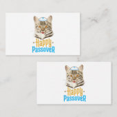 Carte De Correspondance Pâque Joyeuse Pâque Chat drôle Seder Juif (Devant / Derrière)