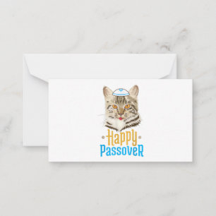 Carte De Correspondance Pâque Joyeuse Pâque Chat Drôle Seder Juif
