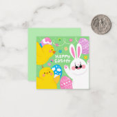 Carte De Correspondance Pâques mignonnes (Devant/Arrière en situation)