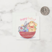 Carte De Correspondance Pâques mignonnes (Devant/Arrière en situation)