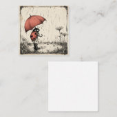 Carte De Correspondance Parapluies de Ladybug & Sentiments sucrés : Jour d (Devant / Derrière)