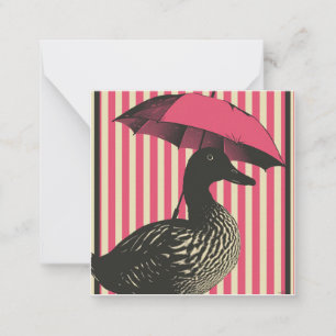 Carte De Correspondance Parapluies et arcs-en-ciel en attente : Canard