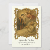 Carte De Correspondance Pardon apostolique Long Forme Prière latine (Devant)