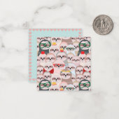 Carte De Correspondance Paresseux Mignons (Devant/Arrière en situation)