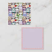 Carte De Correspondance Paresseux Mignons (Devant / Derrière)