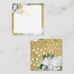 Carte De Correspondance Parties scintillant d'or religieuse Neutre genre