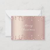 Carte De Correspondance Parties scintillant rose Gold Blush Sparkle Christ (Dos)