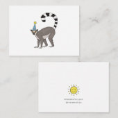 Carte De Correspondance Party Lemur (Devant / Derrière)