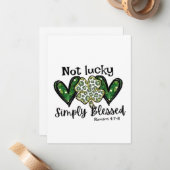 Carte De Correspondance Pas chanceux, simplement chanceux porte-bonheur Sa (Devant/Arrière en situation)