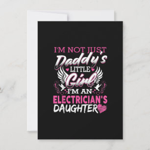 Carte De Correspondance Pas seulement petite fille papa je suis un électri