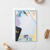 Carte De Correspondance Passeport vers destination © (Devant/Arrière en situation)