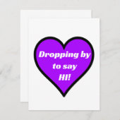 Carte De Correspondance Passer dire bonjour (Devant / Derrière)