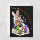 Carte De Correspondance Passez une Pâques œuf-ceptionnelle ! Œufs de lapin (Devant)