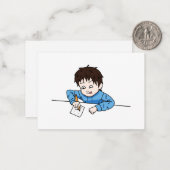 Carte De Correspondance Passion pour le dessin (Devant/Arrière en situation)