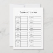 Carte De Correspondance Password tracker (Devant)