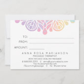 Carte De Correspondance *~* Pastel Aquarelle Rainbow Mandala Spirituelle (Dos)