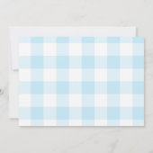 Carte De Correspondance Pastel Blue Large En vichy Check (Dos)