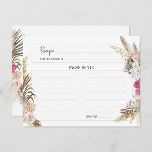 Carte De Correspondance Pastel Boho Neutral Floral Mariage Recette