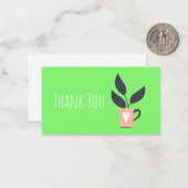 Carte De Correspondance Pastel plante moderne simple (Devant/Arrière en situation)