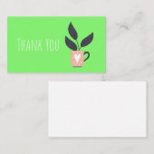 Carte De Correspondance Pastel plante moderne simple (Devant / Derrière)