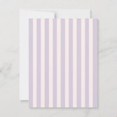 Carte De Correspondance Pastel Purple Stripes Élégant Monogramme (Dos)
