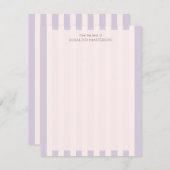 Carte De Correspondance Pastel Purple Stripes Élégant Monogramme (Devant / Derrière)