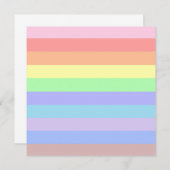 Carte De Correspondance Pastel Rainbow Stripes (Devant / Derrière)