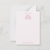 Carte De Correspondance Pastel Rainbows Girly Fleurs sauvages & Coeurs (Devant)