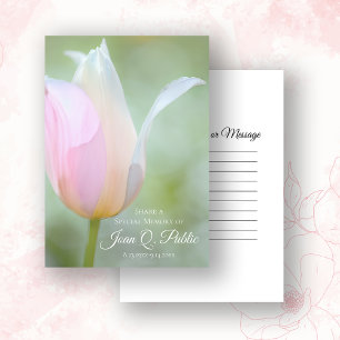 Carte De Correspondance Pastel Spring Tulip Flower Partager une mémoire fu