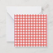 Carte De Correspondance Pastèque d'été et carreaux Gingham rouge (Dos)