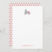 Carte De Correspondance Patin à roulettes rétro Cadeau personnalisé Person (Devant / Derrière)