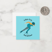 Carte De Correspondance Patinage de vitesse (Devant/Arrière en situation)