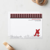 Carte De Correspondance Patineur Garçon Customisé Plaques de Note Plat (ro (Devant/Arrière en situation)