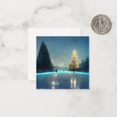 Carte De Correspondance Patinoire extérieure à la campagne (Devant/Arrière en situation)