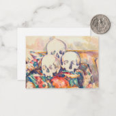 Carte De Correspondance Paul Cezanne - Aquarelle à trois crânes (Devant/Arrière en situation)