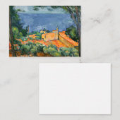 Carte De Correspondance Paul Cezanne - Estaque aux toits rouges (Devant / Derrière)