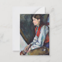 Paul Cezanne - Garçon dans la veste rouge