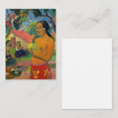 Carte De Correspondance Paul Gauguin - Une femme tenant un fruit (Devant / Derrière)